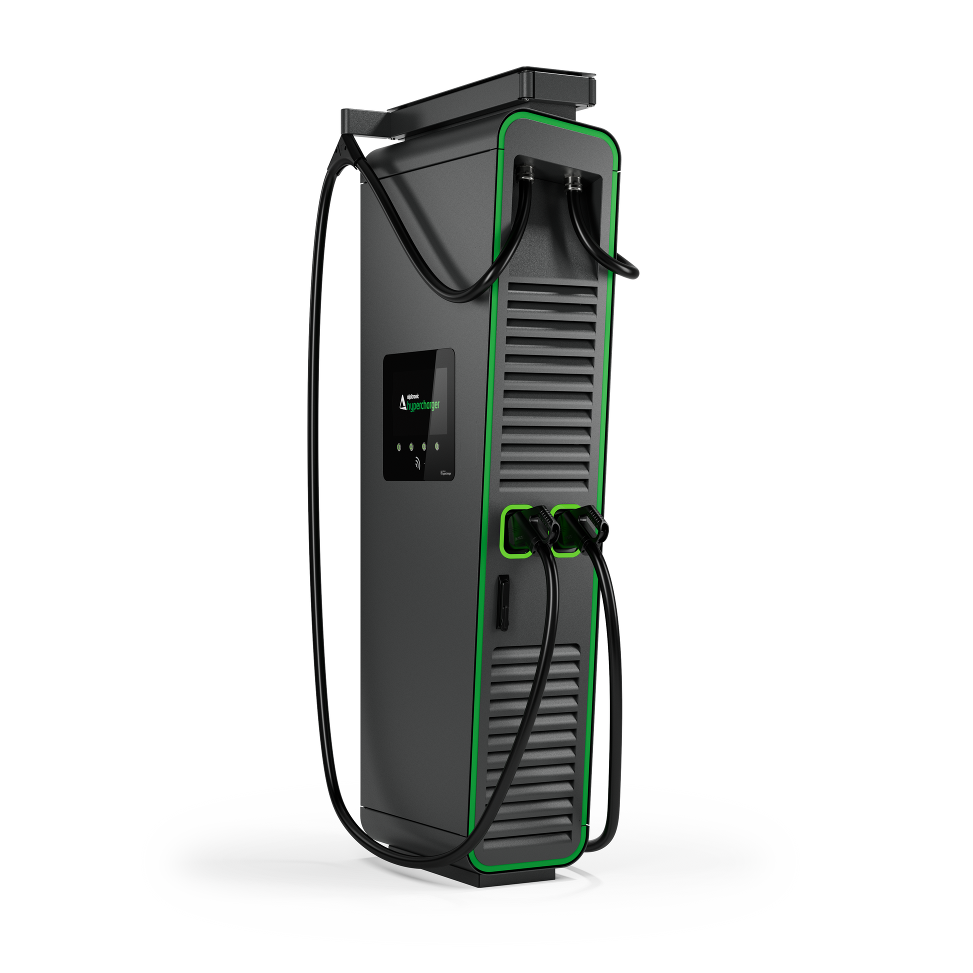 Alpitronic HYC200 θύρες CCS2 CHAdeMO και Cable Management System