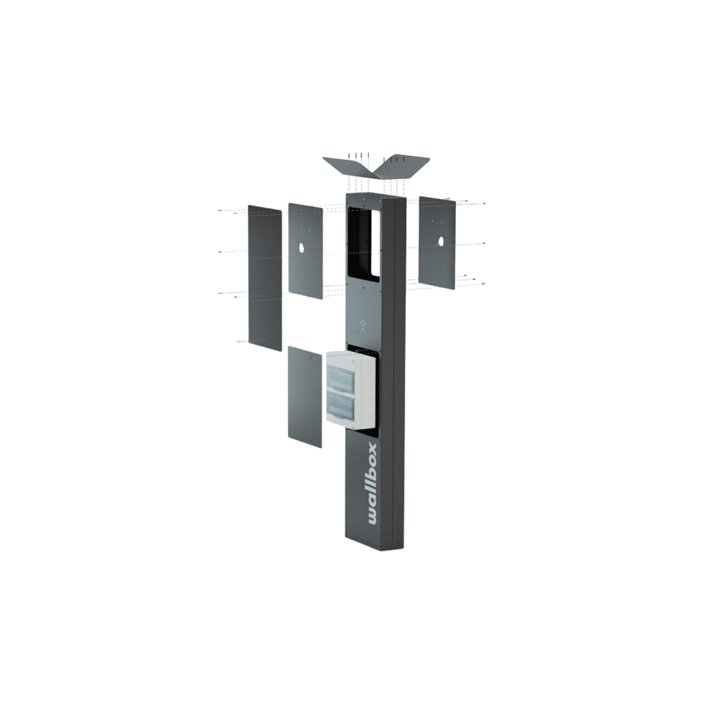 Αξεσουάρ σταθμών φόρτισης ηλεκτρικών αυτοκινήτων Rain cover (Βάση Eiffel) της Wallbox - Ταχυφορτιστές EV House 